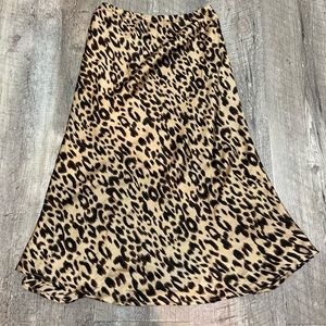 Cheetah Print Midi Skirt
